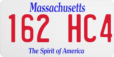 MA license plate 162HC4