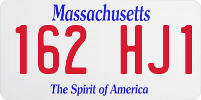 MA license plate 162HJ1
