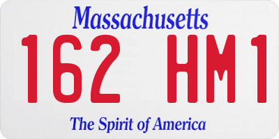 MA license plate 162HM1