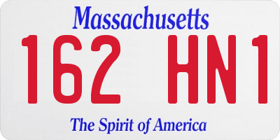 MA license plate 162HN1