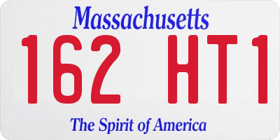 MA license plate 162HT1