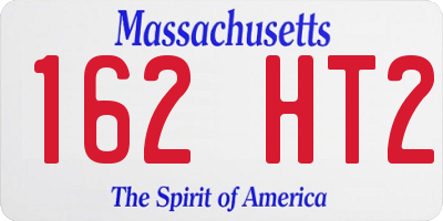 MA license plate 162HT2