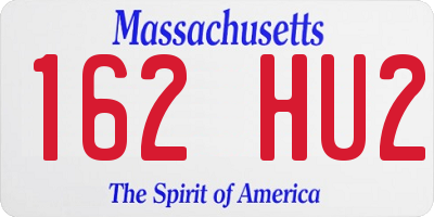MA license plate 162HU2