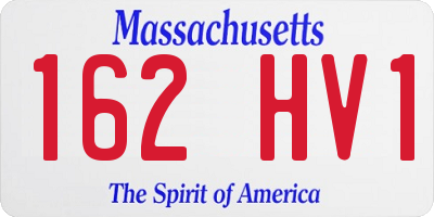 MA license plate 162HV1