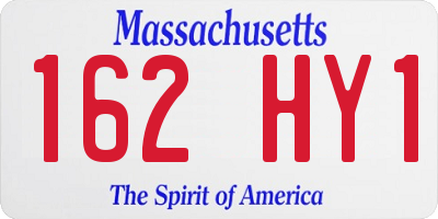 MA license plate 162HY1