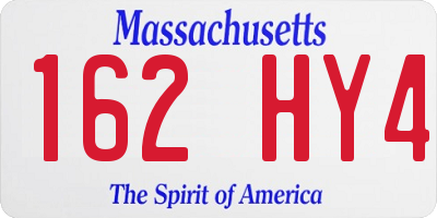 MA license plate 162HY4