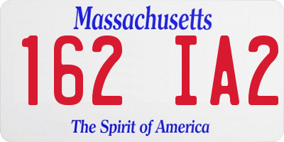 MA license plate 162IA2