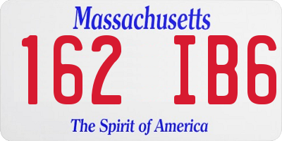 MA license plate 162IB6