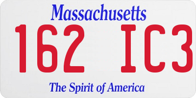MA license plate 162IC3