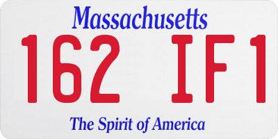MA license plate 162IF1