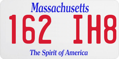 MA license plate 162IH8