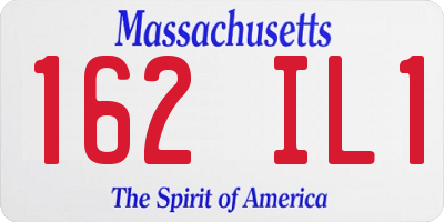 MA license plate 162IL1