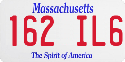 MA license plate 162IL6