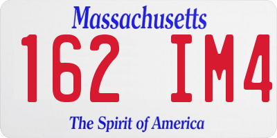 MA license plate 162IM4