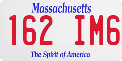 MA license plate 162IM6
