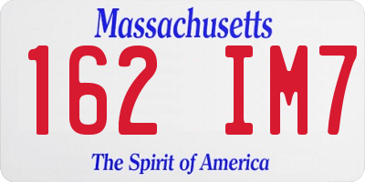 MA license plate 162IM7