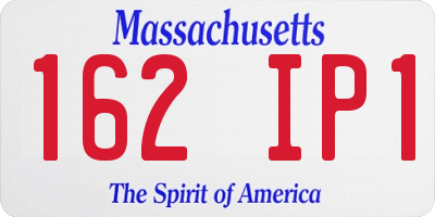 MA license plate 162IP1