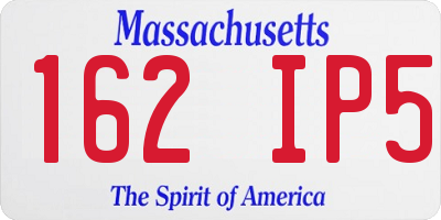 MA license plate 162IP5