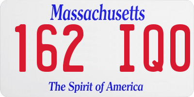 MA license plate 162IQ0