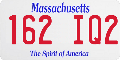 MA license plate 162IQ2