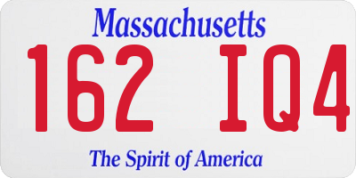 MA license plate 162IQ4
