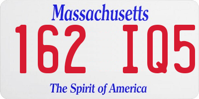 MA license plate 162IQ5