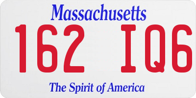 MA license plate 162IQ6