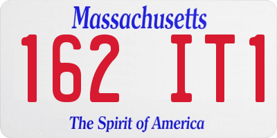 MA license plate 162IT1