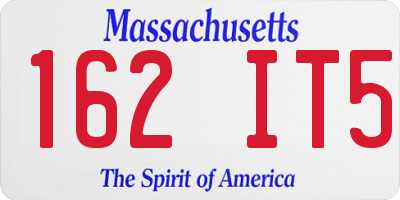 MA license plate 162IT5