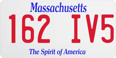 MA license plate 162IV5