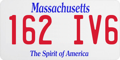 MA license plate 162IV6