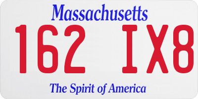 MA license plate 162IX8