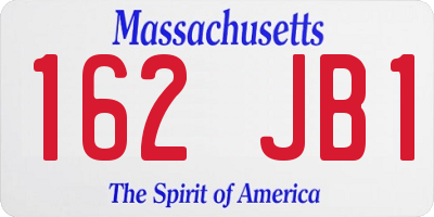 MA license plate 162JB1