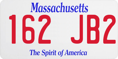 MA license plate 162JB2