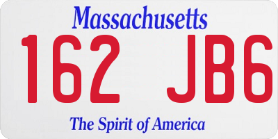 MA license plate 162JB6
