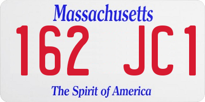MA license plate 162JC1