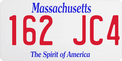 MA license plate 162JC4