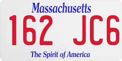 MA license plate 162JC6