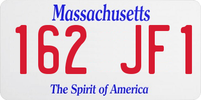 MA license plate 162JF1
