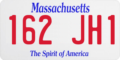 MA license plate 162JH1