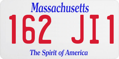 MA license plate 162JI1