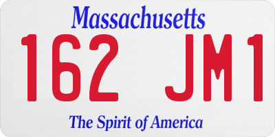 MA license plate 162JM1