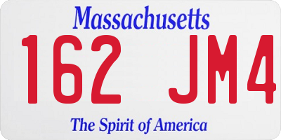 MA license plate 162JM4