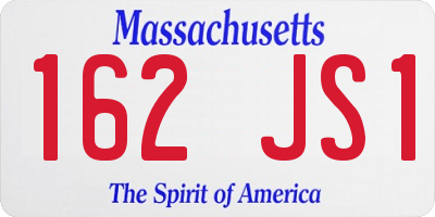 MA license plate 162JS1