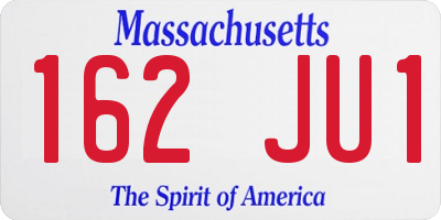 MA license plate 162JU1