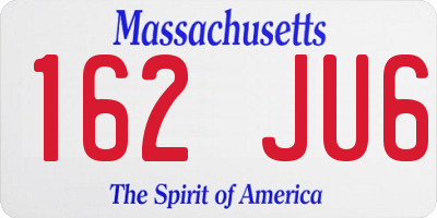 MA license plate 162JU6