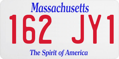 MA license plate 162JY1