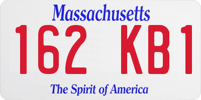 MA license plate 162KB1