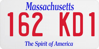 MA license plate 162KD1