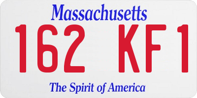 MA license plate 162KF1